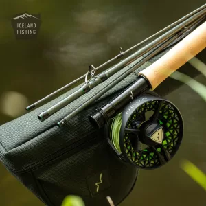 Complete Fly Fishing Kit with rod, reel, and accessories.